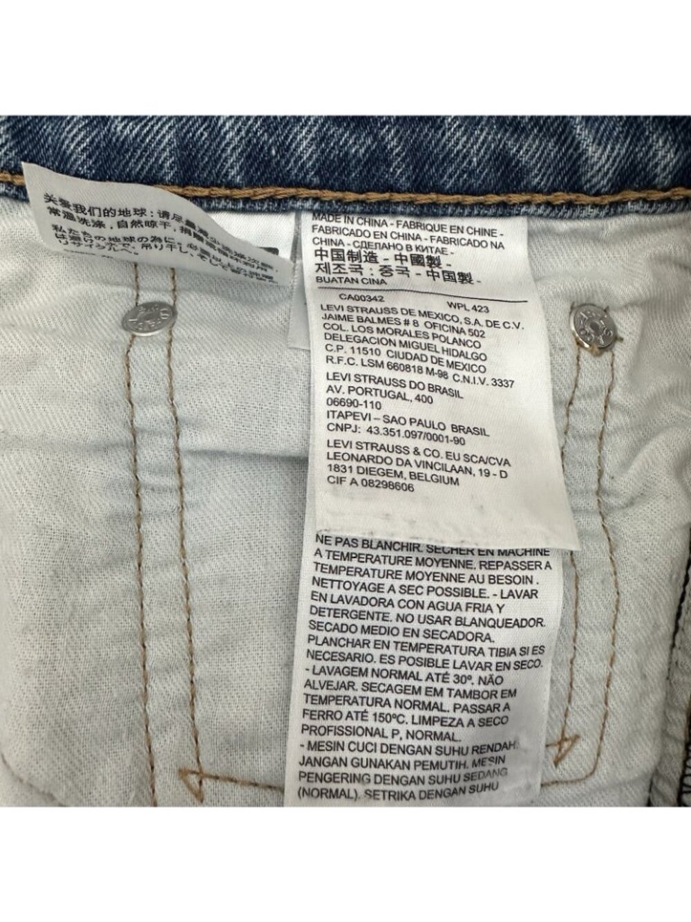 Levi's 502 Regular Fit Men's Size 32' x 32' Tapered Stretch Denim Blue Jeans - Picture 8 of 13